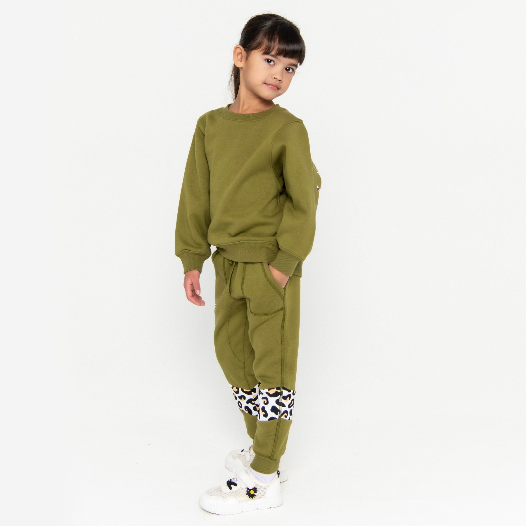 Mini Track Pant Spliced Final Sale - Olive Martini