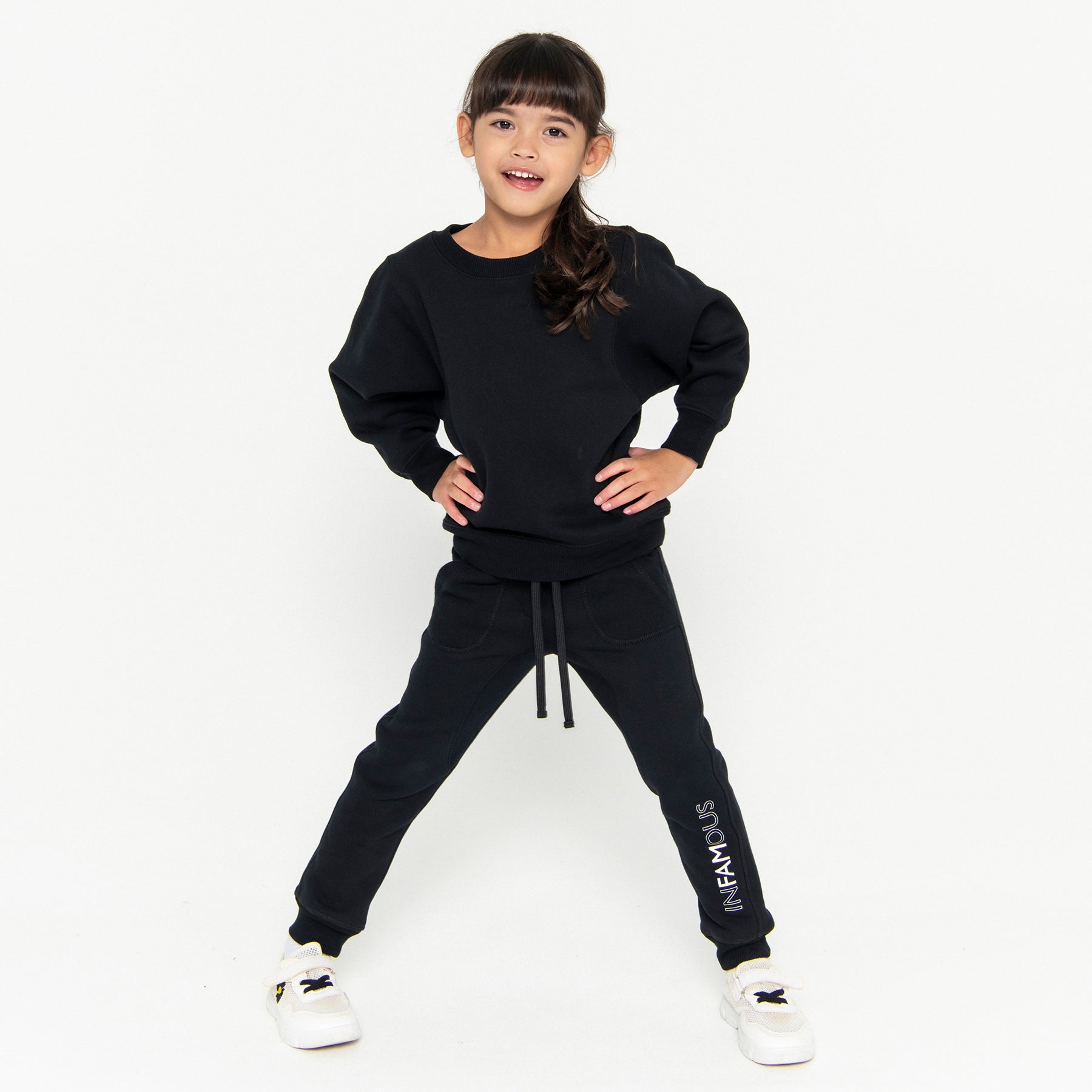 Mini Track Pant Logo Final Sale - Black