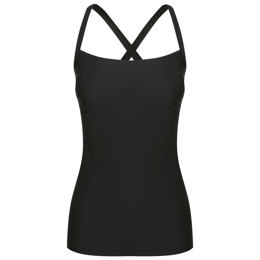 Giselle Tankini Top - Black on Black