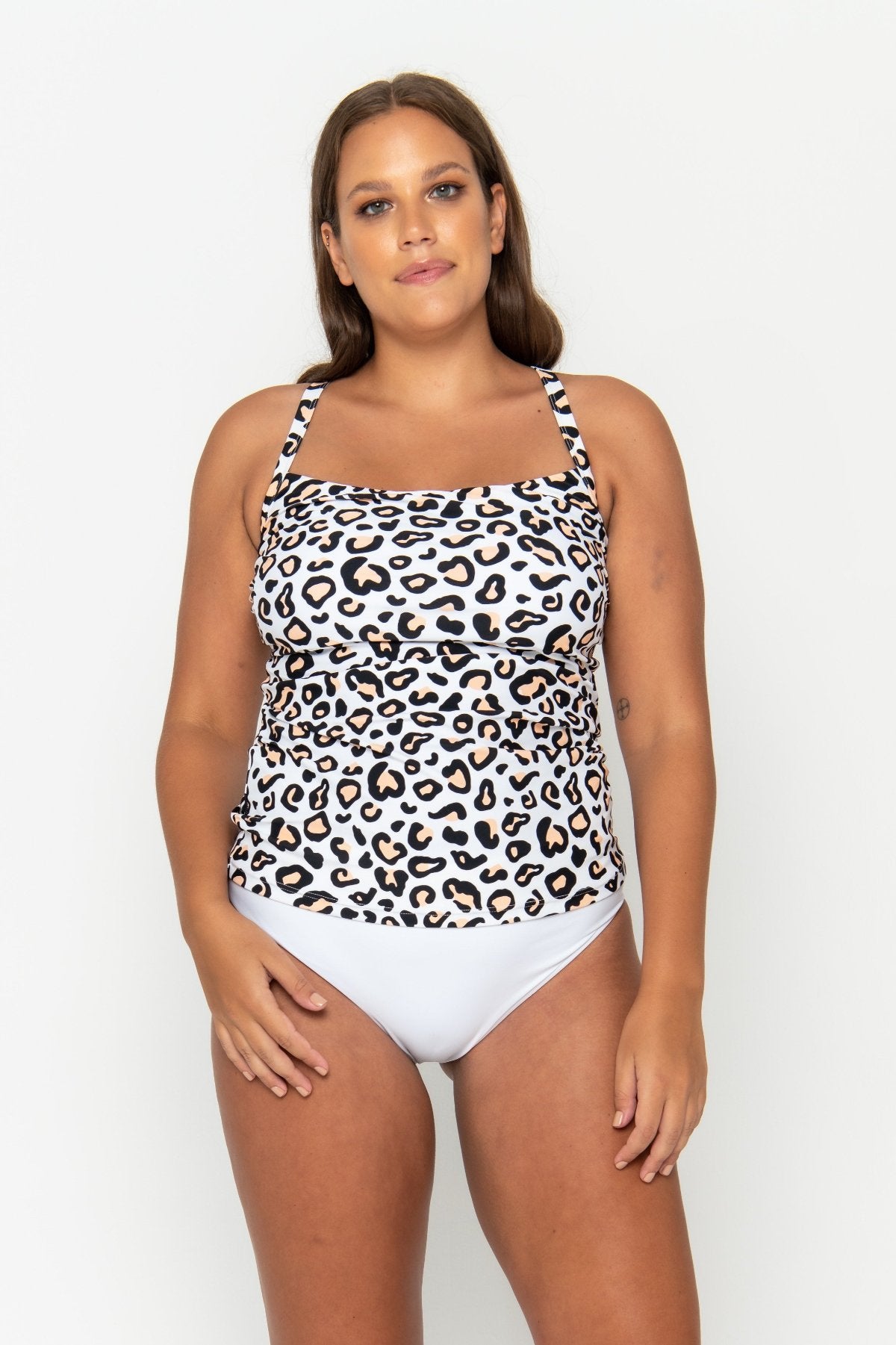 Infamous Swim Giselle Taniki Top in Safari Leopard