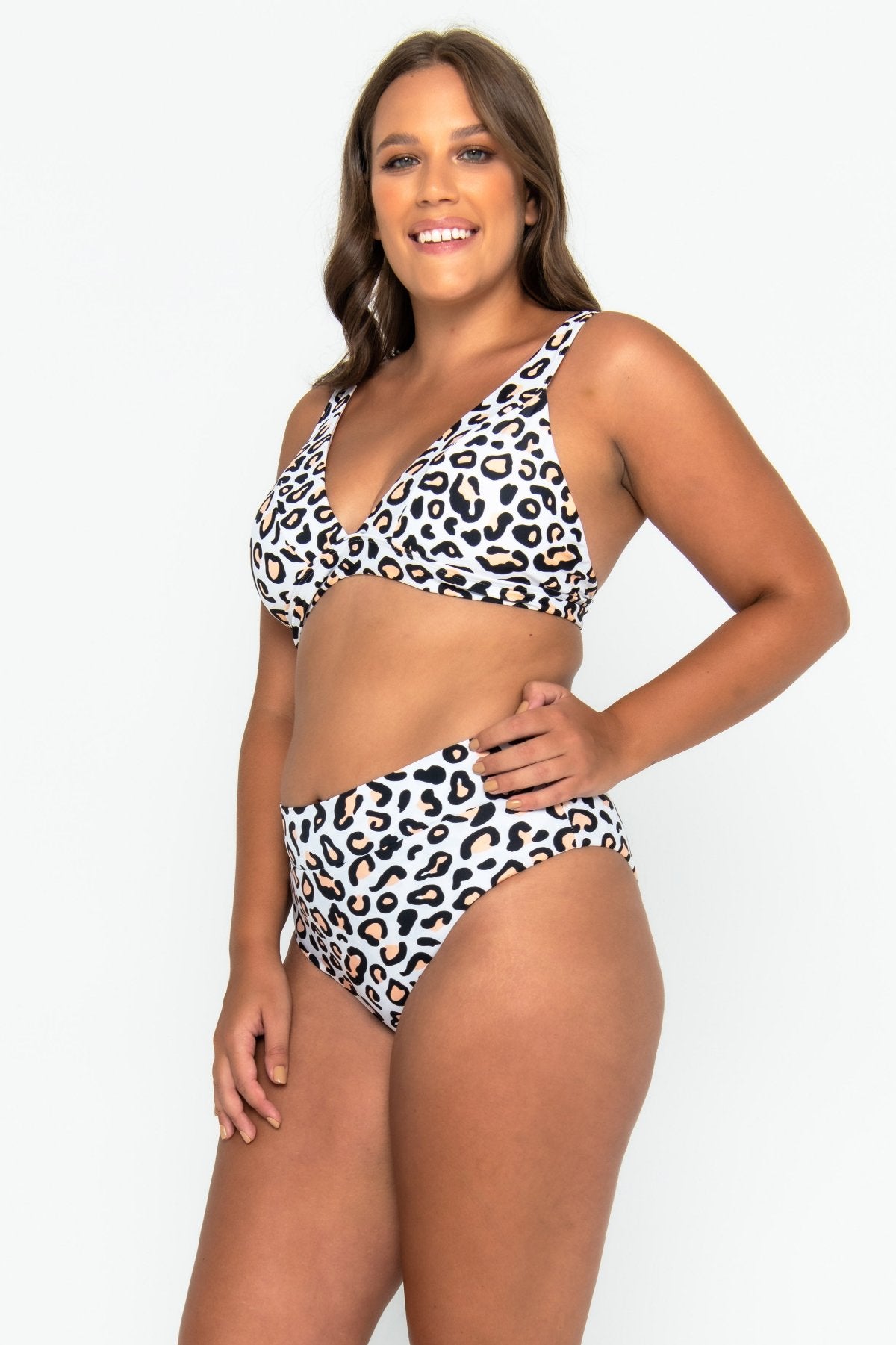 Infamous Swim Lola Bikini Top in Safari Leopard