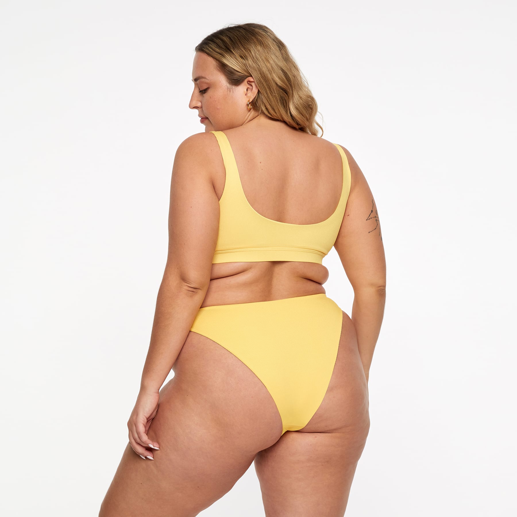 Gia Bikini Top Final Sale - Sunshine Yellow Ribbed