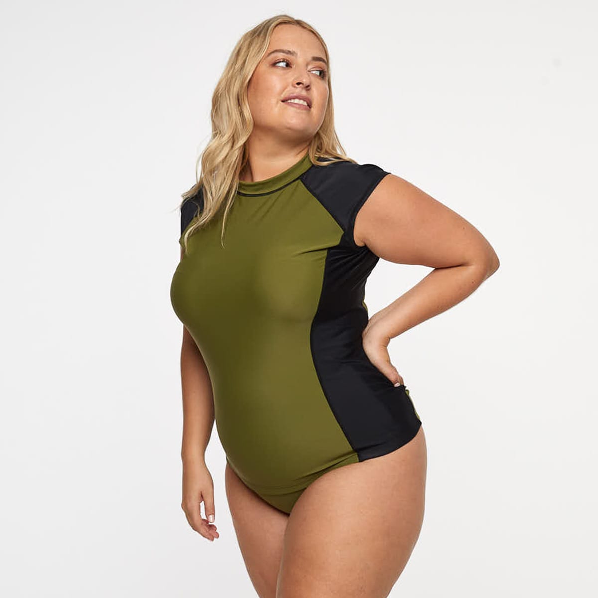 Zoe Rashie Top Final Sale - Olive Martini