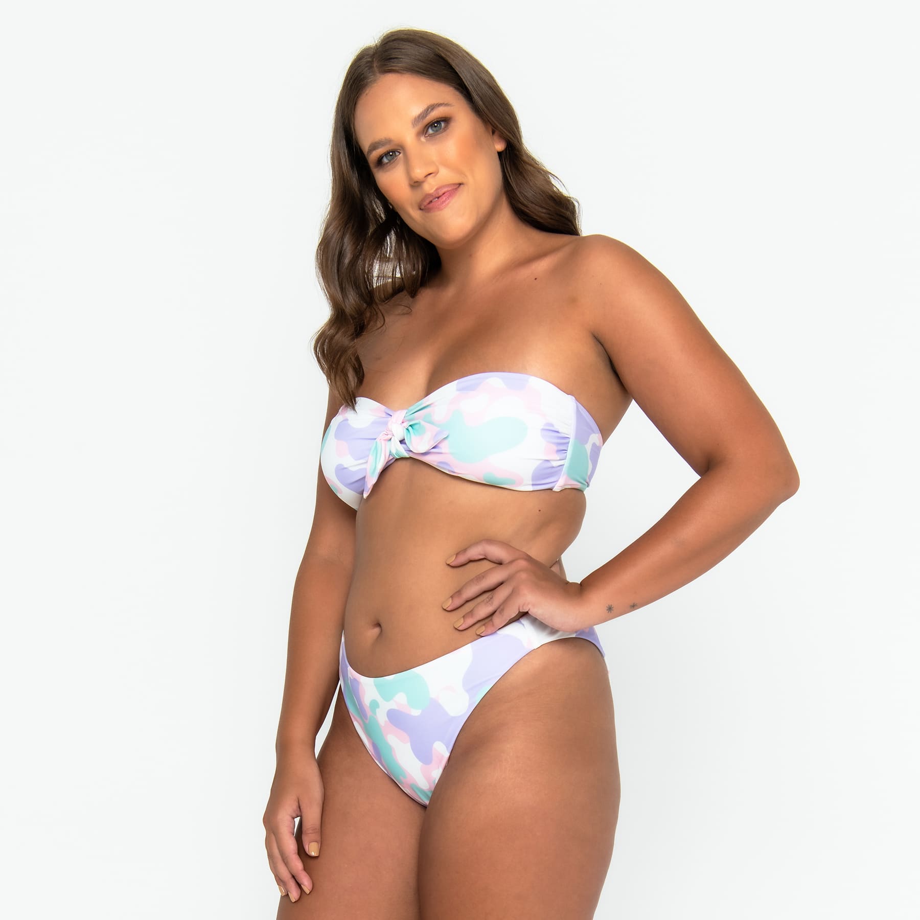 Carrie Bandeau Top FINAL SALE - Pastel Camo