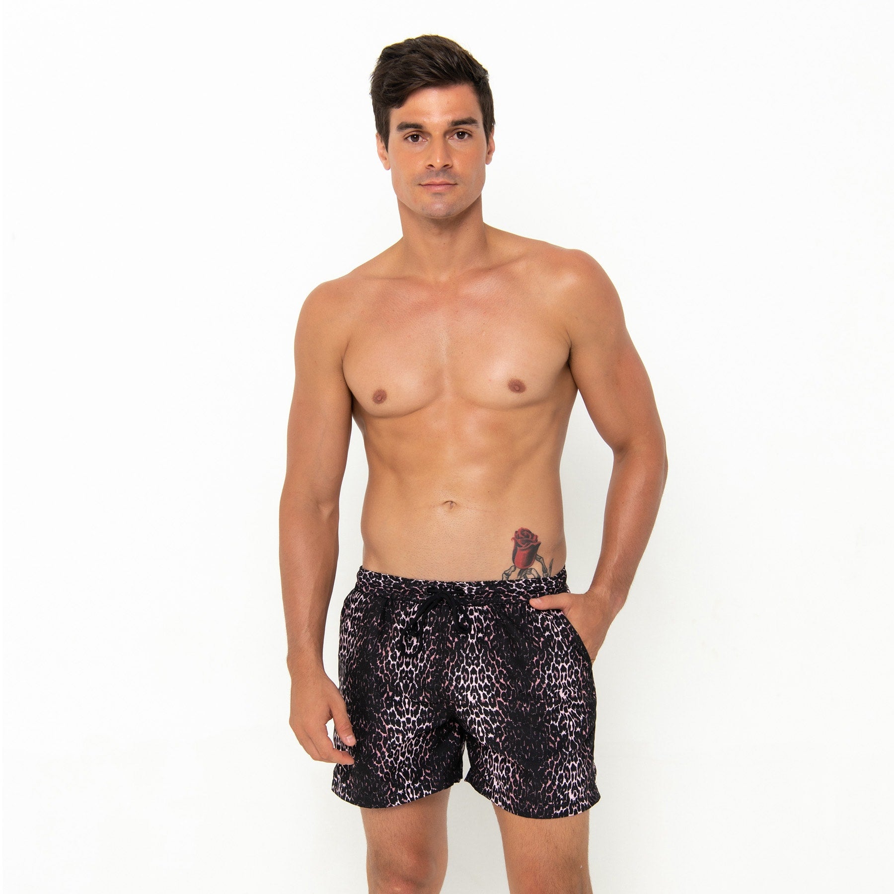 Hank Board Shorts Final Sale - Kitty Leopard