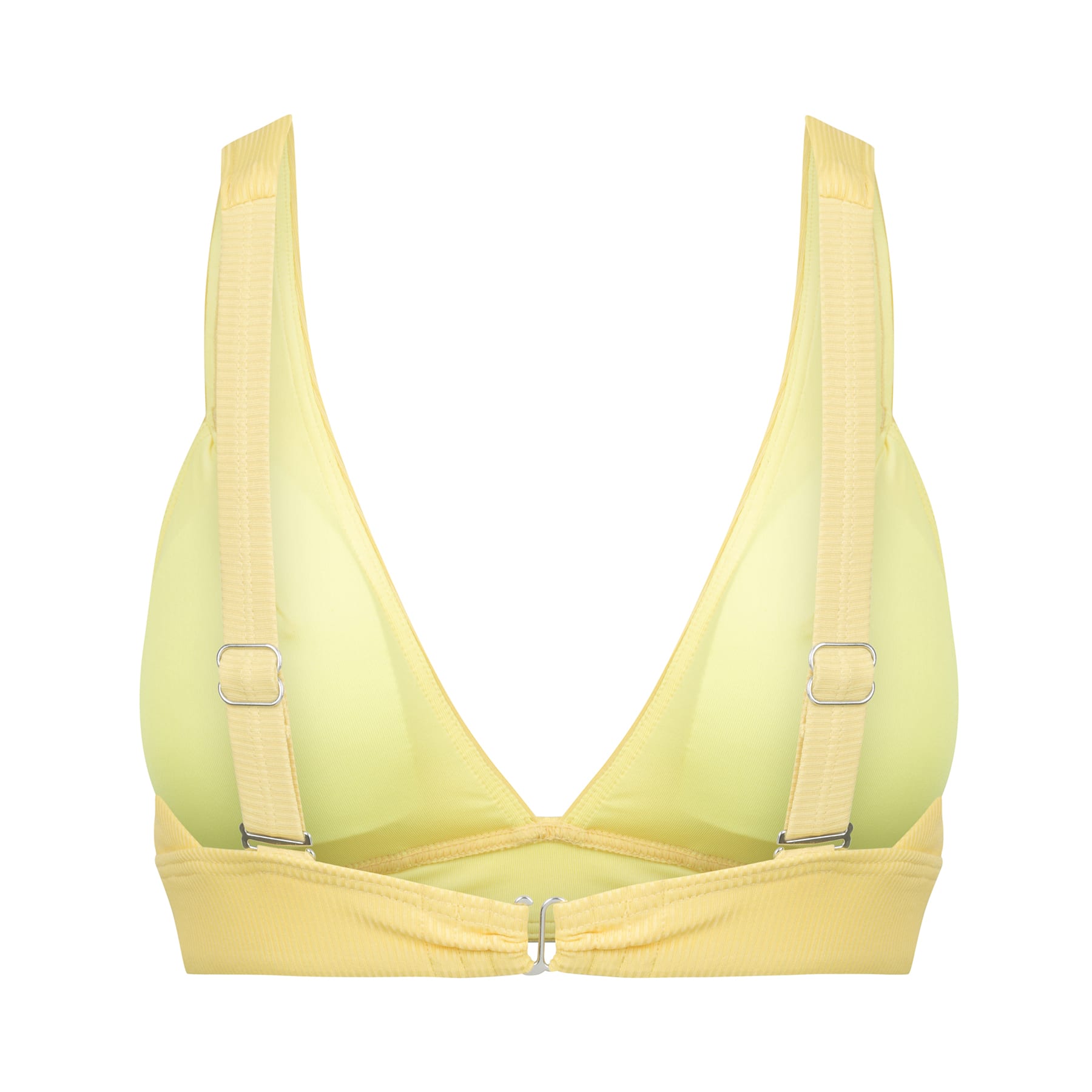 Lola Triangle Top Final Sale - Sunshine Yellow Ribbed