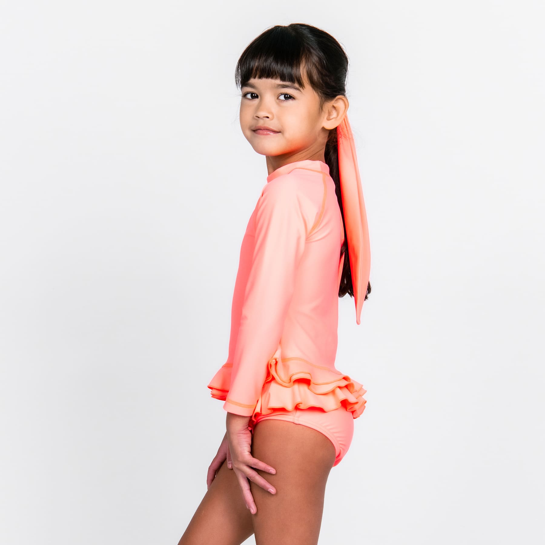 Mini Annie Rashie Set 02 - Fluorescent Coral
