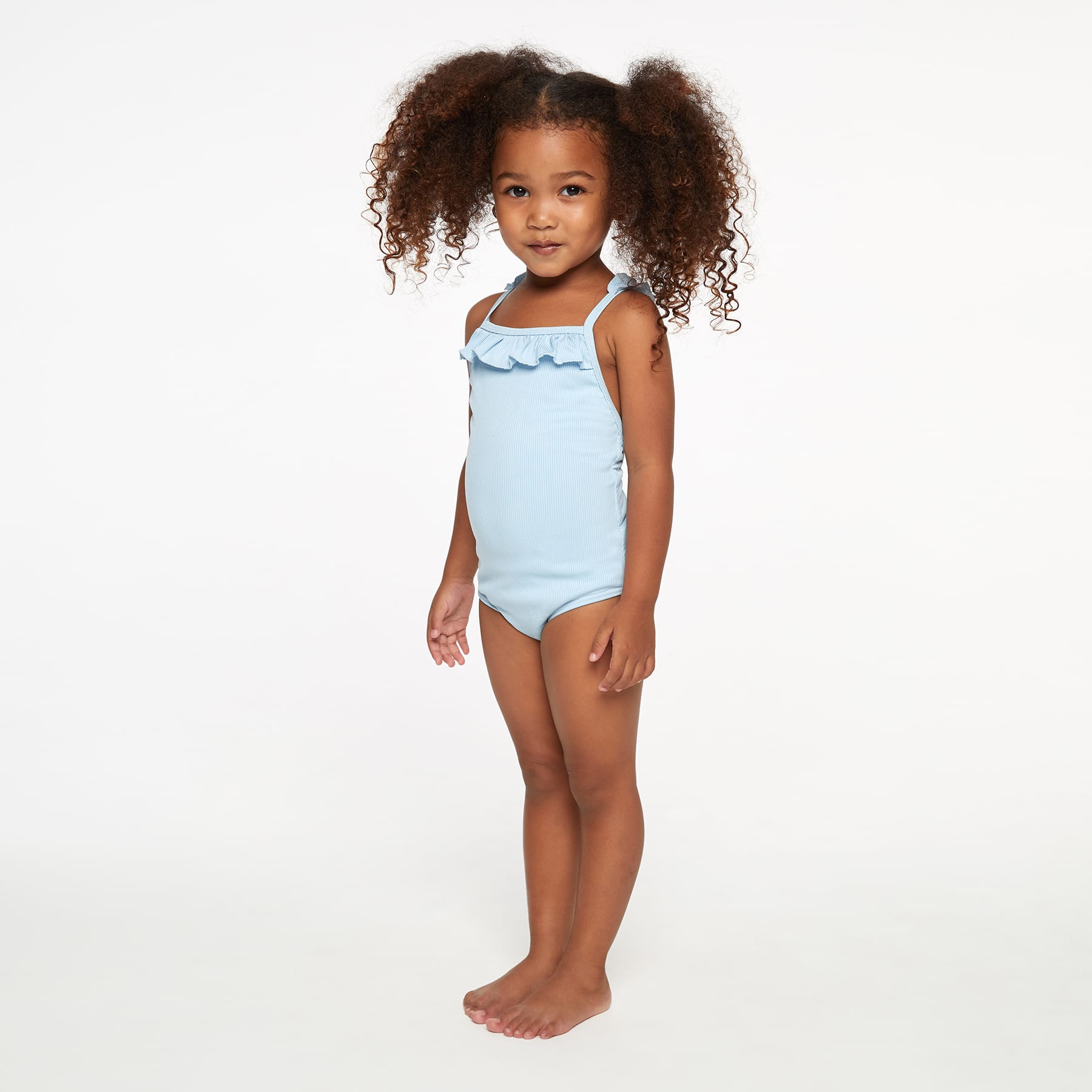 Mini Candice One Piece Final Sale - Baby Blue Ribbed