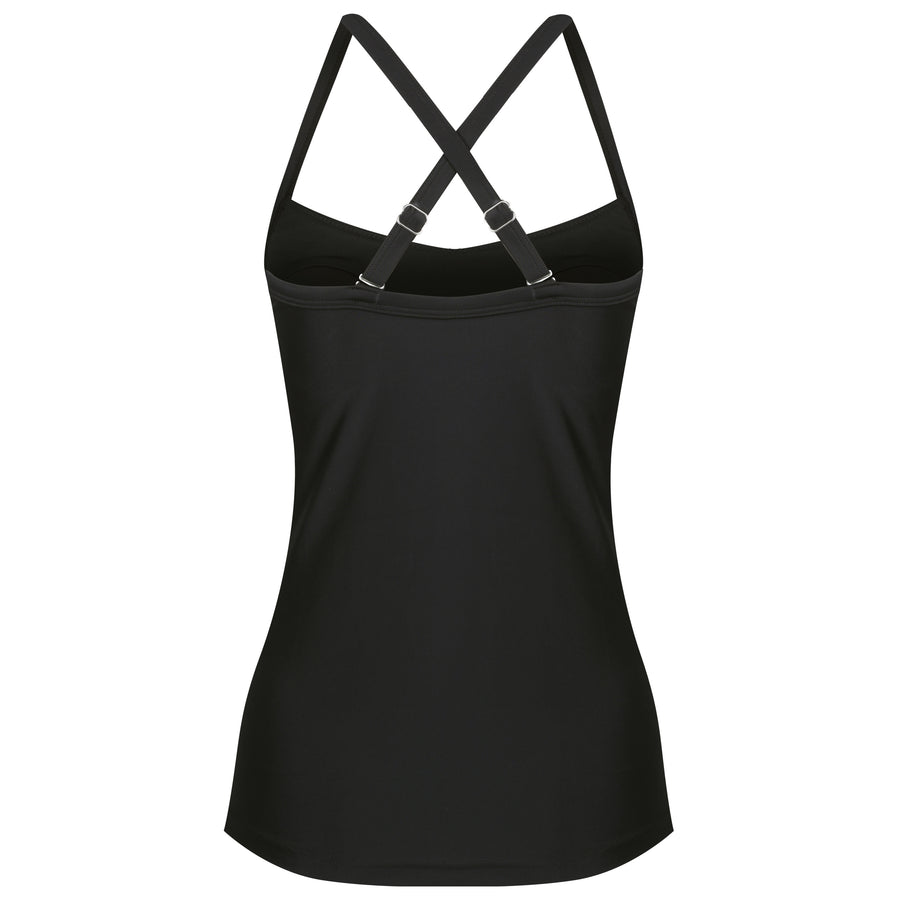 Giselle Tankini Top - Black on Black
